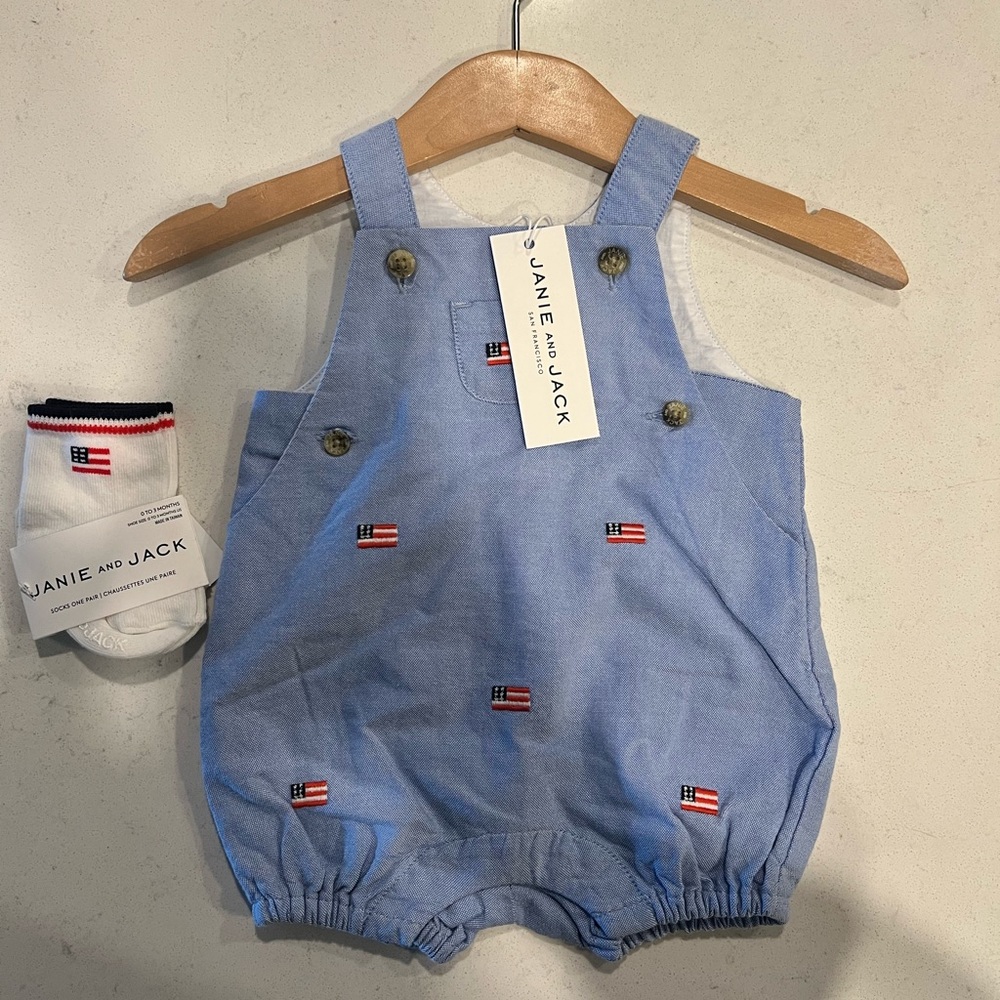 Janie & Jack American Flag Outfit
